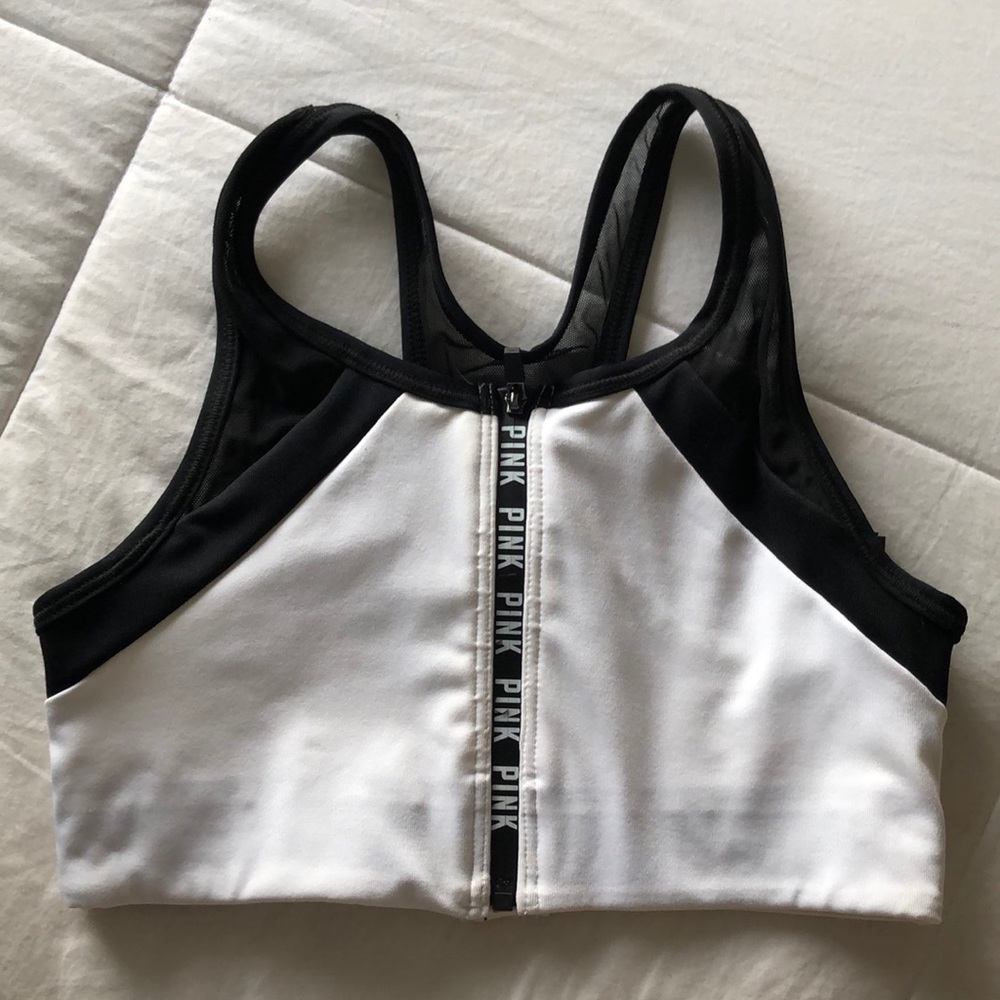 Pink sports bra